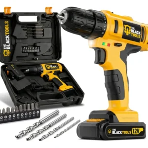 Furadeira Parafusadeira The Black Tools TB-12E 12V com Maleta e Acessórios