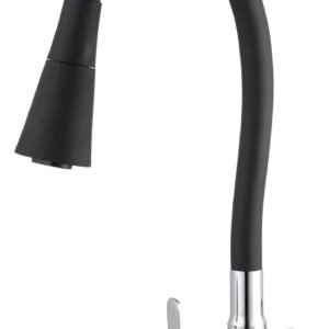 Gourmet Luxo Cozinha Flexível Parede 2 Bocal Pia, Preto