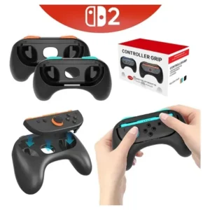 Grip Capas E Estojos Gamepad Para Nintendo Switch 2 Joy Con Preto
