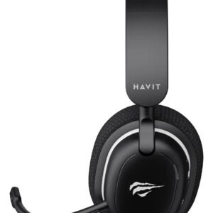 Headset Gamer Havit Fuxi H7se Sem Fio Preto com conexão 2.4GHz e Bluetooth