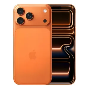 iPhone 17 Pro Max 512GB Laranja-cósmico com tela ligada