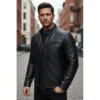 Jaqueta De Couro Masculino Slim Resistente Moda Masculina