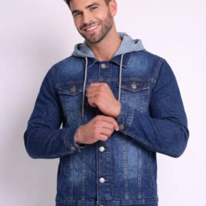 Jaqueta Masculina Sarja Jeans Slim Cores Clássicas Premium
