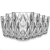 Jogo 6 Copos Diamond 300ml Vidro Grosso Diamante Luxo Transparente