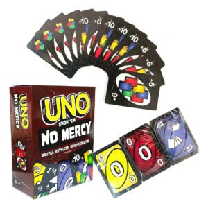 Jogo De Cartas Uno No Mercy Bordô Inglês Portugês Espanhol