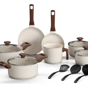Jogo De Panelas Com 10 Peças Mimo Style Pratic Cook Mármol Cor Branco