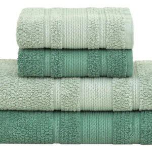 Jogo De Toalhas Buddemeyer Bella Extra Soft Banho 4 Verde/verde Lisa