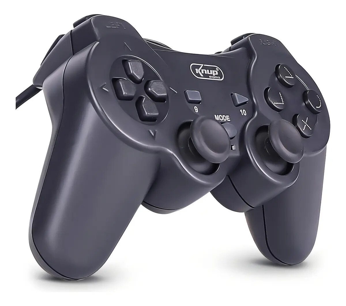 Joystick Knup Kp-cn701/s Preto Com Fio Usb Para Pc Windows Linux Joystick Knup Kp-cn701/s Preto Com Fio Usb Para Pc Windows Linux