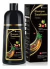 Kaisasa Shampoo Tonalizante Para Cobrir Cabelo Cinzento，shampoo cabelo branco，shampoo barba，shampoo redutor grisalhos，shampoo tonalizante preto，hair dye shampoo，black hair dye，500ml-Preto