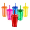 Kit 10 Copos Color Twister 500ml C/ Tampa E Canudo – Festas
