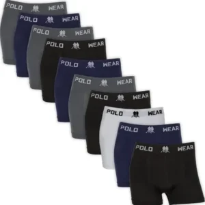 Kit 10 Cuecas Masculinas Boxer Microfibra Polo Wear Sortido para um conforto diário