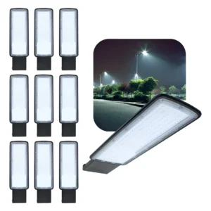 Kit com 10 Luminárias Led para Poste 300w Iluminação Pública Bivolt