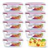 Kit 10 Potes Herméticos Vidro 640ml Marmita Forno Micro-onda