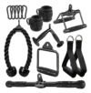 Kit 10 Puxadores Anatômicos Academia Musculação C/ 8 Ganchos