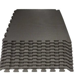 Kit 10 Tapete Tatame Eva Treino Fitness 50×50 10mm Preto
