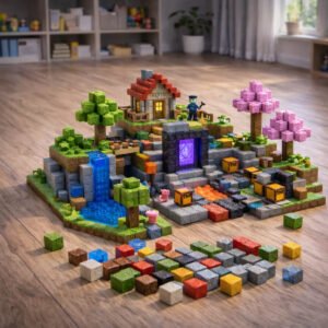 Kit 100 Blocos Magnéticos De Montar Construção Brinquedo