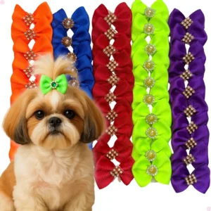 Kit 100 Laços Pet Tamanho M Atacado Lacinhos Pet Shop