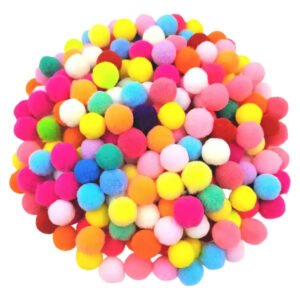 Kit 100 Pompom Bolinha 10mm colorido para artesanato