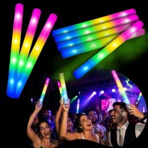 Kit 15 Bastão Espuma Led Neon Casamento Balada Festa Muita Festa