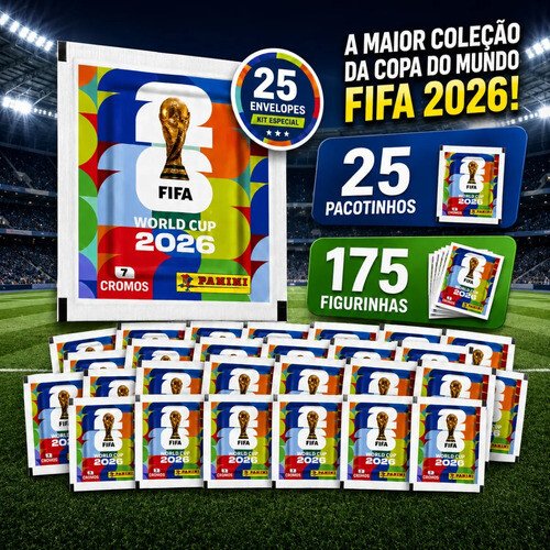 Kit 175 Figurinhas Copa Do Mundo 2026 25 Envelopes Da Panini Kit 175 Figurinhas Copa Do Mundo 2026 25 Envelopes Da Panini