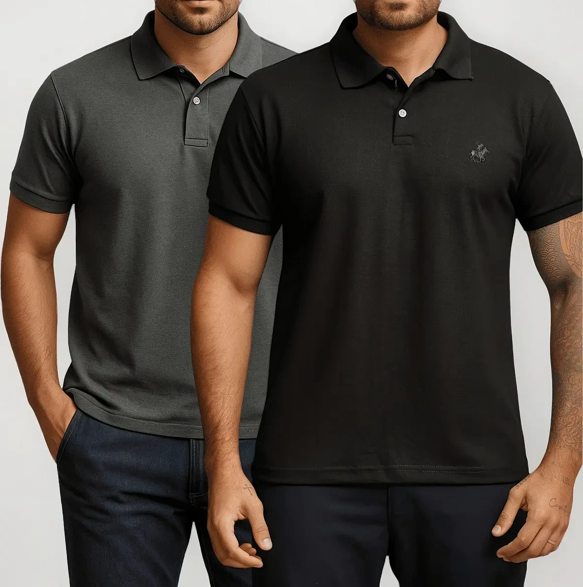 Kit 2 Camisa Polo Piquet Masculina Casual Premium Kit 2 Camisa Polo Piquet Masculina Casual Premium