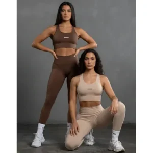 Kit 2 Conjunto Fitness Feminino Calça Leg e Top para Treino