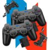 Kit 2 Controles para PS2 com Fio Analógico Crowley Preto
