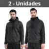 Kit 2 Jaqueta Corta Vento Impermeável Semi Forrada Com Capuz