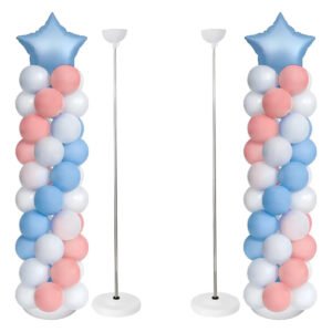 Kit 2 Suporte Balão Telescópico 2m Com Base Decoração Festa