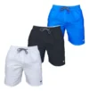 Kit 3 Bermudas Lisas Masculinas Voker para Academia e Praia