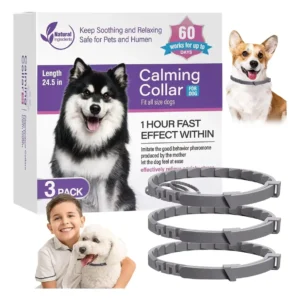 Kit 3 Coleiras Calmantes Para Cães Com Feromônio Coleira