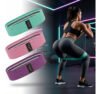Kit 3 Faixas Elásticas Mini Band Topsand Activewear com diferentes níveis de resistência
