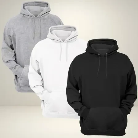 Oferta Kit 3 Moletom Blusa De Frio Agasalho Com Capuz Bem Quente Kit 3 Moletom Blusa De Frio Agasalho Com Capuz Bem Quente para Inverno