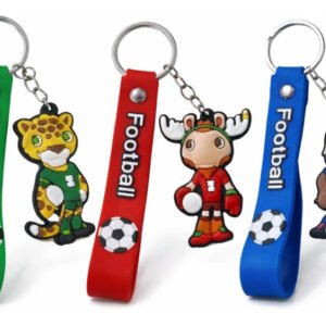 Kit 3 Peças Chaveiro Mascotes Da Copa Do Mundo Emborrachado