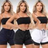 Kit 3 Short Fitnes Moda Feminina Duplo Roupa Academia 2 Em 1