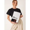 Kit 3 T-shirts Básicas Feminino Algodão Preto Marrom Off