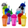 Kit 40 Copos Tampa Chantilly 300ml Para Festa Neon