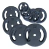 Kit 40kg de Anilhas Halteres de Ferro Fundido Anilhas Prado para Musculação com pegada vazada e pintura preta
