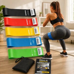 Kit 5 Mini Band Topsand Coloridas Treino Exercícios Fisioterapia