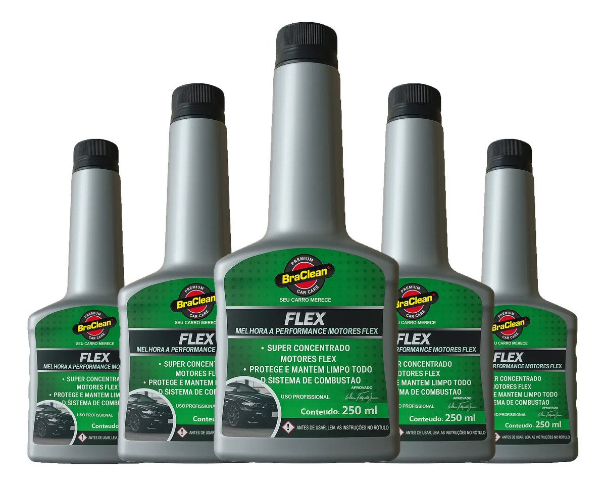Kit 5 Melhor Aditivo Para Combustível Flex 250ml Premium Kit 5 Melhor Aditivo Para Combustível Flex 250ml Premium