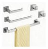 Kit 5 Pcs Inox Banheiro Porta Toalhas Dreamway Acero Fosco Aço Inoxidável