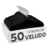 Kit 50 Cabides Kparts Aveludado Preto E Cinza Bege