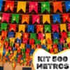 Cordão Dekasa Bandeirinhas Juninas 500m Colorido - Festa Junina