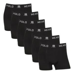 Kit 6 Cuecas Boxer Polo Wear Microfibra Sem Costura Original