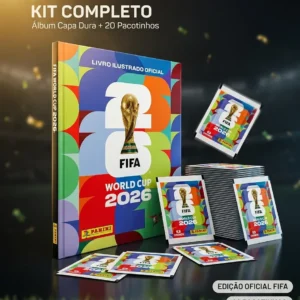 Kit Álbum Capa Dura e 140 Figurinhas Panini Copa do Mundo 2026