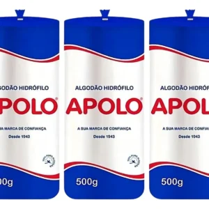 Kit Algodão Hidrófilo Apolo Em Rolo 500g