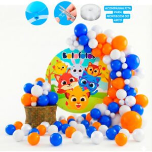Kit Arco Balão Nas Cores Bolofofos Decoração Festa 150pçs