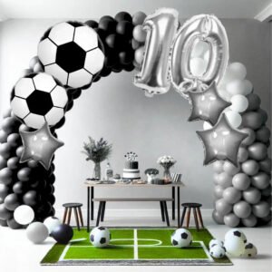 Kit Arco Desconstruído Times Futebol Premium com balão idade - decoração festa