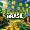 Kit Bandeirinha Brasil Copa Do Mundo Plástico Bandeirolas Verde Amarelo 200 Metros Verde-escuro