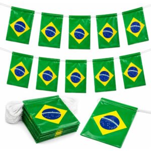 Kit Bandeirinha Brasil Copa Festa Junina Varal 10 Metros